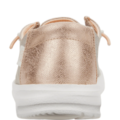 Hey Dude Womens Wendy Metallic Sparkle Rose Gold